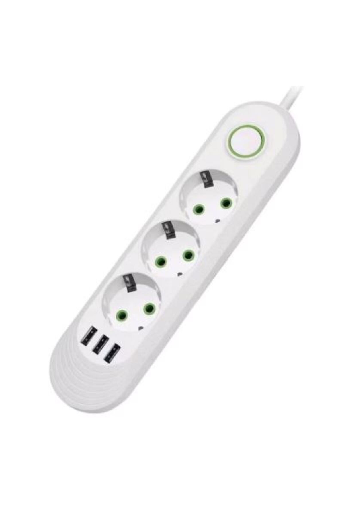 Prelungitor Universal Cu 3 Prize, 3 Porturi Usb, Rezistent La Căldură, 2 M ALB/NEGRU