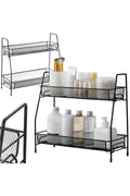 Suport organizator de bucatarie cu 2 rafturi metalice loft pentru condimente si accesorii