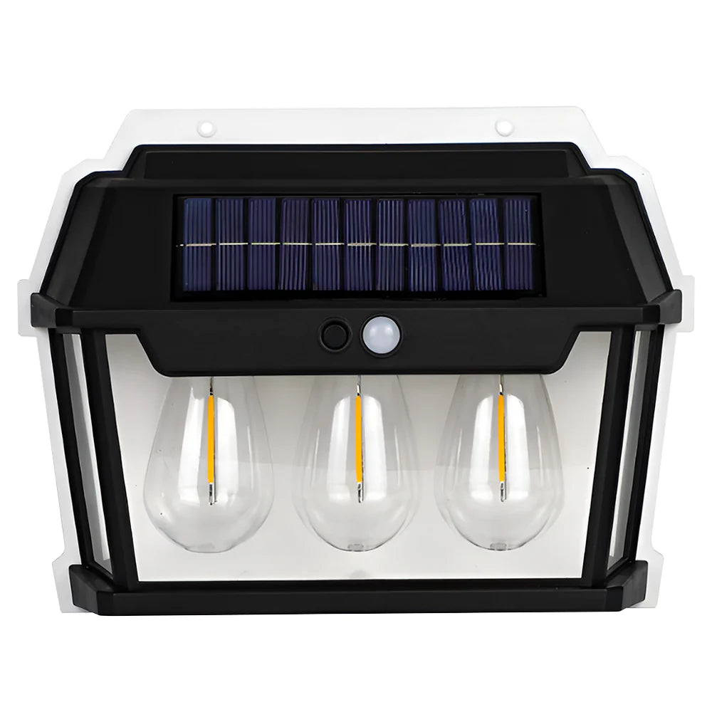 Lampă Exterior Solară 38W – Flux 600lm, Senzor Mișcare, Lumină Reglabilă