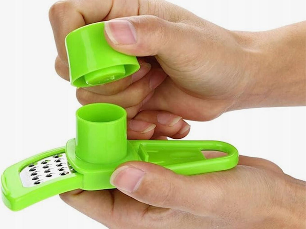Razatoare compacta pentru usturoi, design ergonomic, otel inoxidabil, 13.5x4x4cm, culoare aleatorie