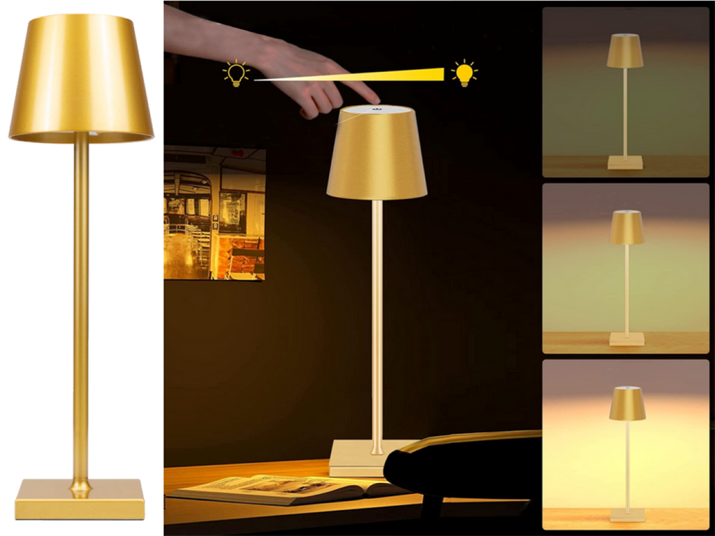 Lampa Ambientala LED Gold Edition , 3 moduri de lumina, aurie