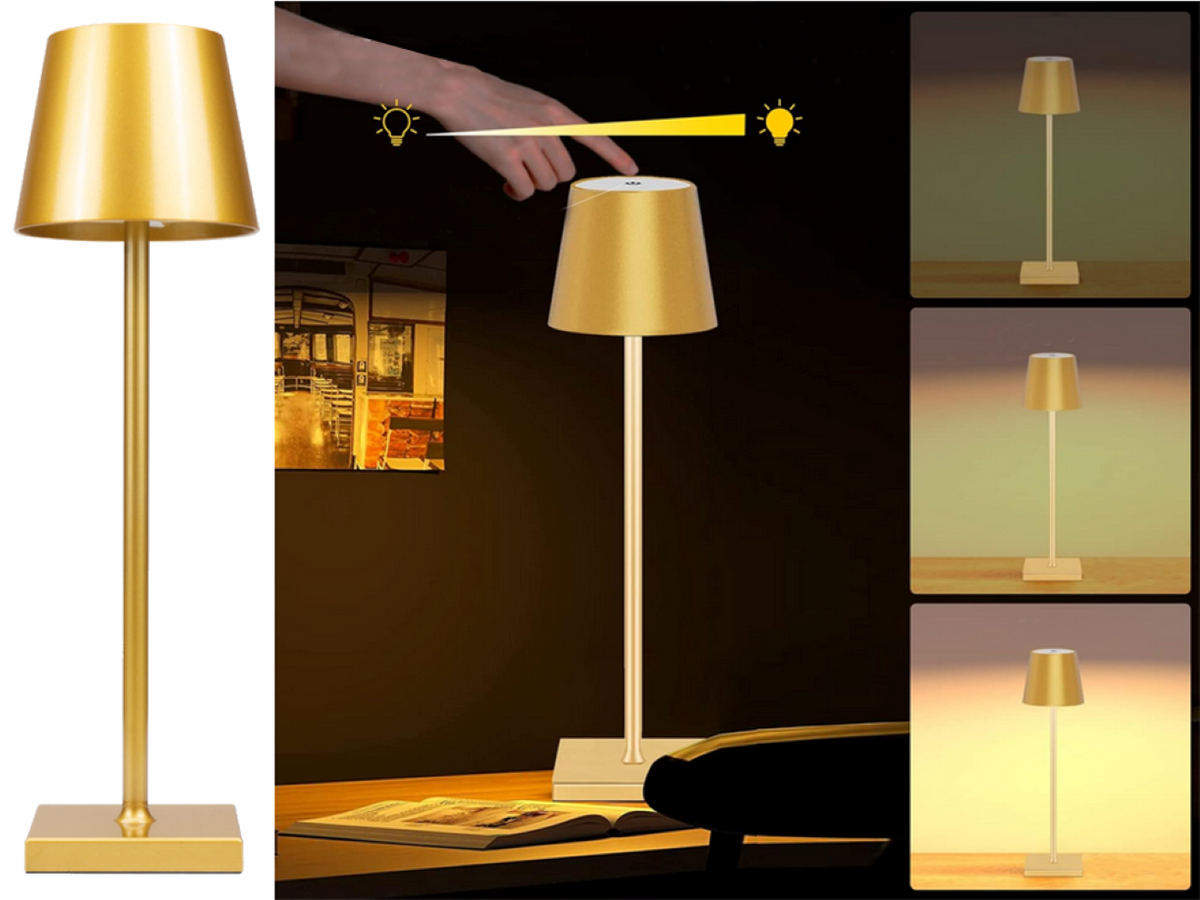 Lampa Ambientala LED Gold Edition , 3 moduri de lumina, aurie