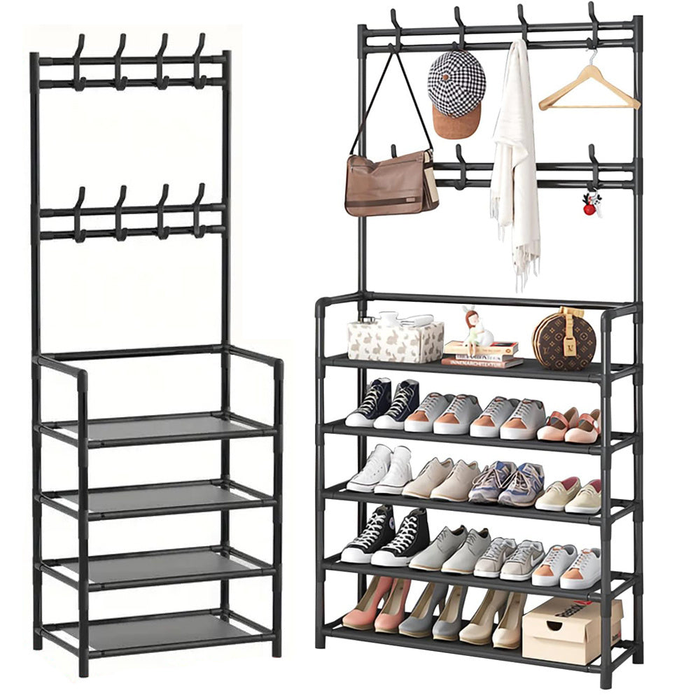 Cuier Metalic Multifunctional DMV Solux, 168x60x26 cm, Negru